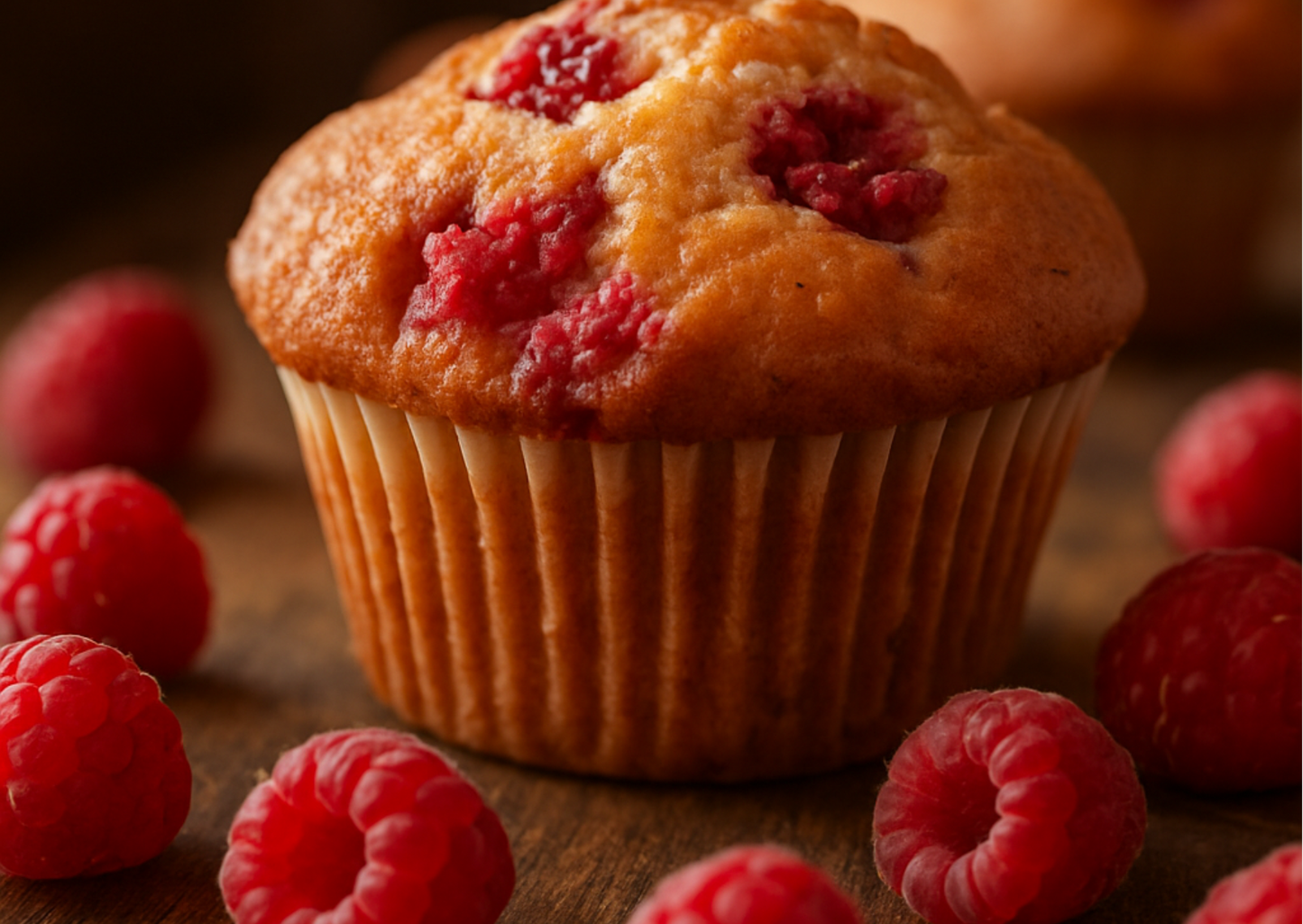 Muffins Châtaigne-Framboise