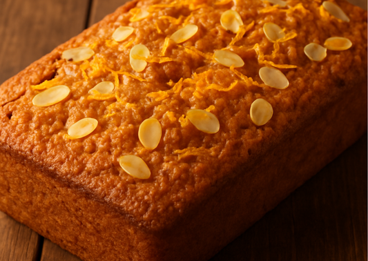 Cake Amande & Écorces d'Orange – L’harmonie parfaite, le sucre en moins.
