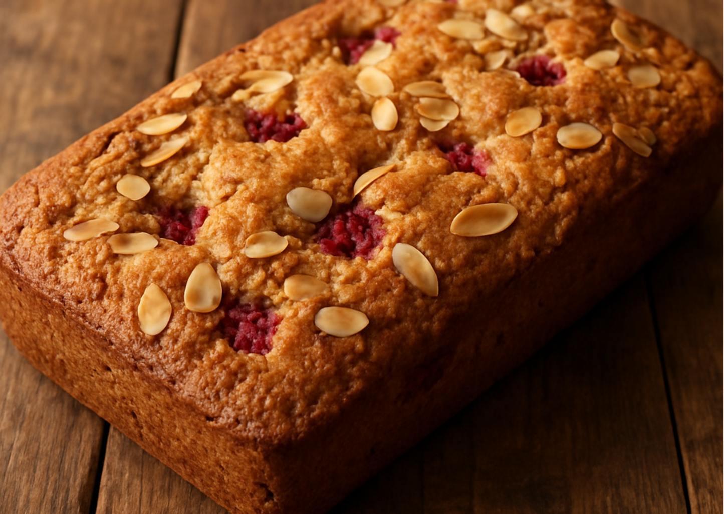 Cake Amande & Framboises – L’éclat acidulé dans un écrin de douceur.