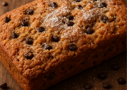 Cake Châtaigne & Pépites de Chocolat – L'alliance rustique et fondante.